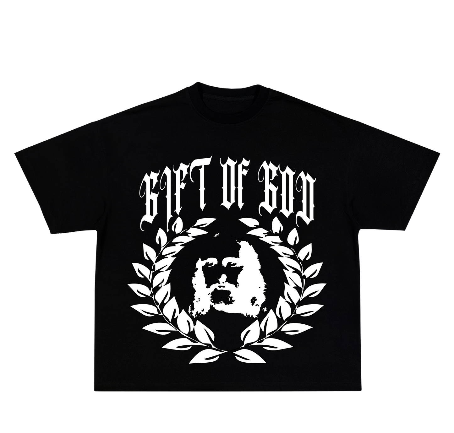 "GIFT OF GOD" Oversized Black T-shirt