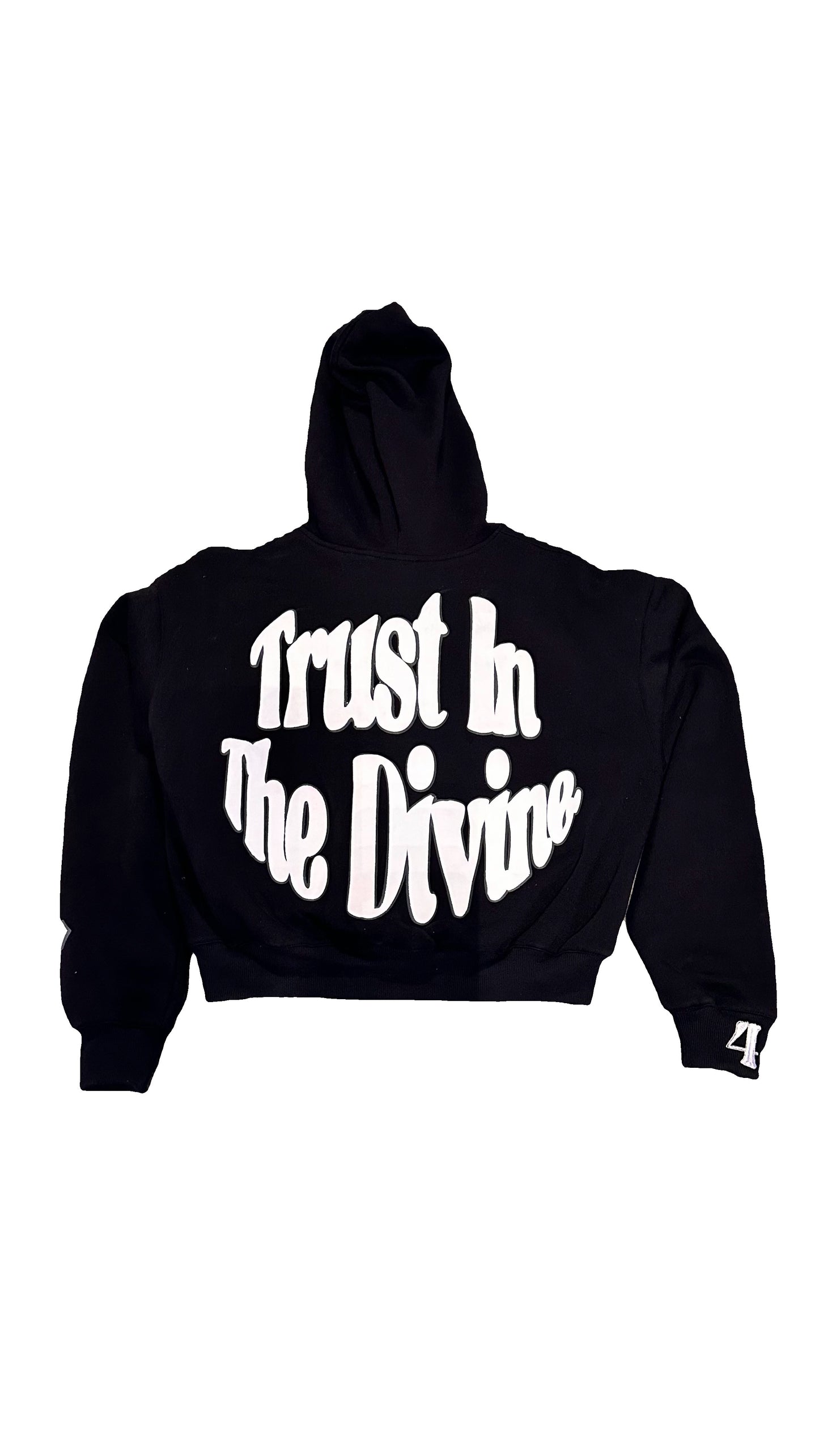 Black and White "Divinity" Full Zip-Up Hoodie